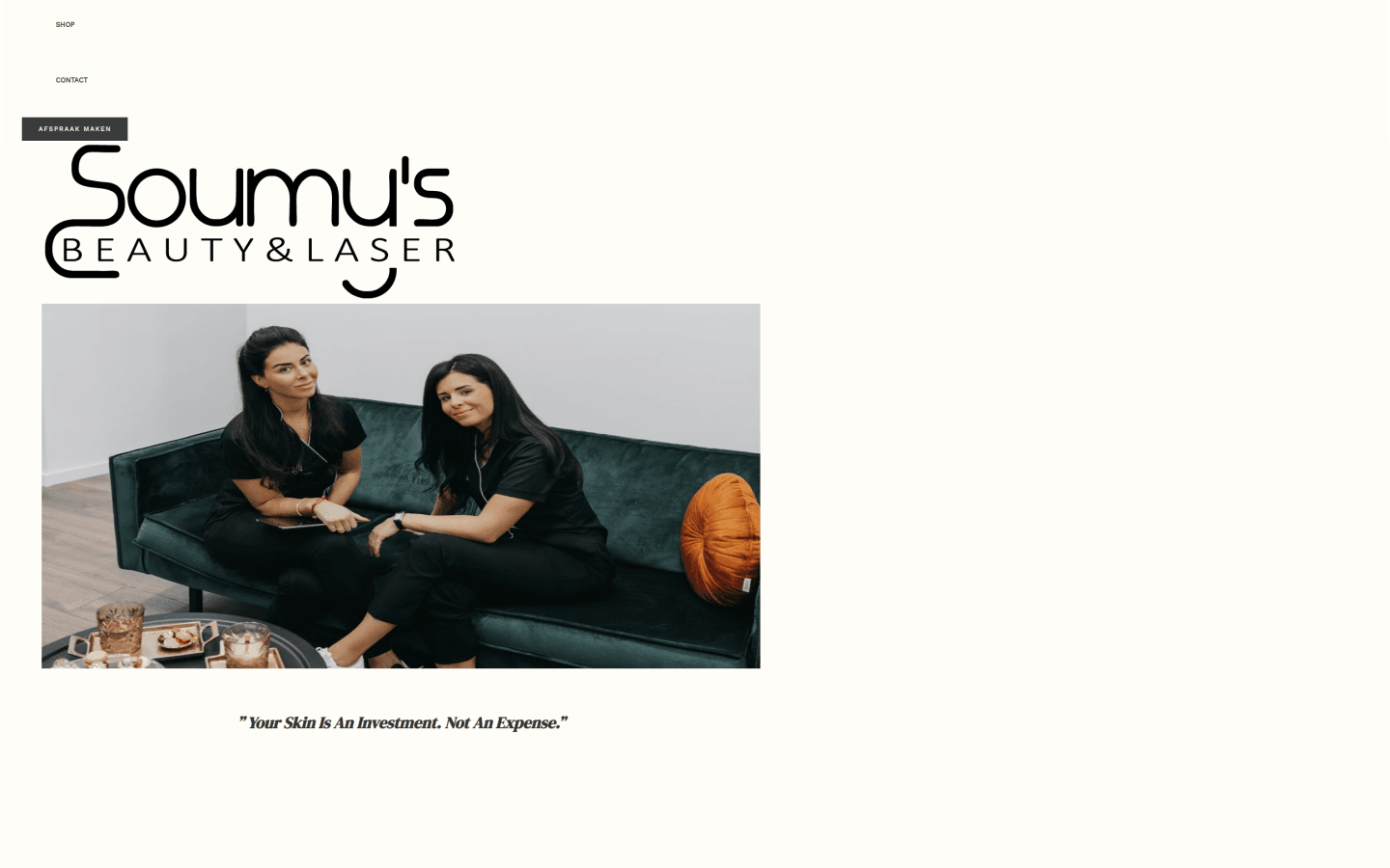 De oude hero van Soumy's Beauty & Laser uit de Wayback Machine